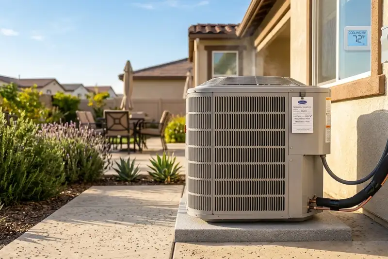Fully repaired air conditioning system at San Diego home after professional AC service and cooling restoration