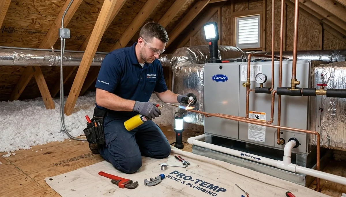 Professional plumber fixing pipes in San Diego, CA for Five Star Cooling plumbing services